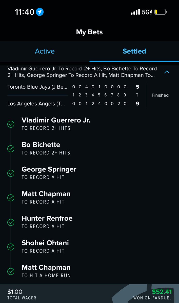 ElginPumas's tweet photo. @FDSportsbook First bet finally hit 🙏 @FDSportsbook #GambingTwitter #Parlay https://t.co/Ir3UrQhIGD