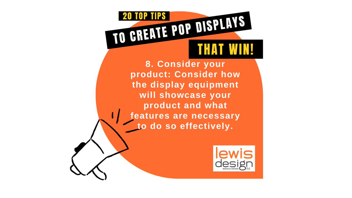 Contact us now at info@Lda-pop.co.uk to get all 20 Top Tips, and find out how we can apply these to create winning display and Retail Merchandising solutions for you. #pointofsale #retailmerchandising #designdevelopment #pointofpurchase #POS