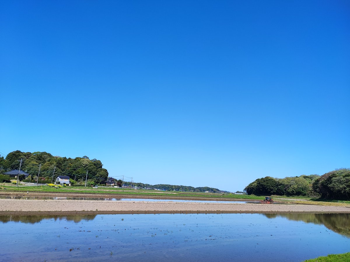 Madam_Fujiko's tweet photo. Rice paddies have started to be filled with water.✨

#INASHIKINEST #farminn #guesthouse 
#茨城県 #稲敷市 
#霞ヶ浦 #LakeKasumigaura #Ibaraki https://t.co/KlLIonD6CQ