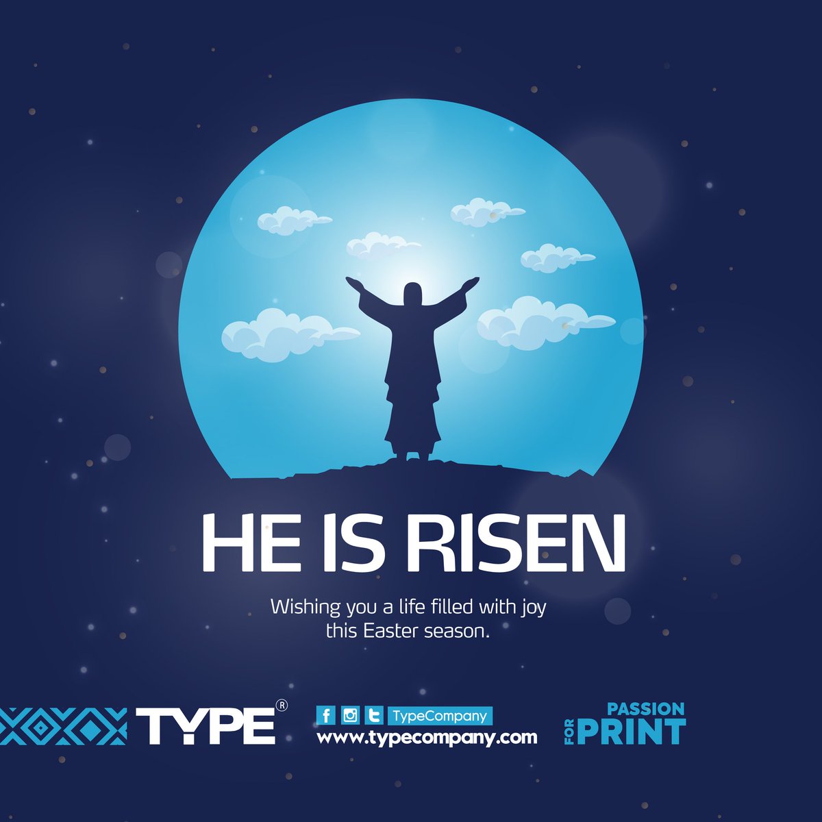 TypeCompany's tweet image. Easter is a time of new life, new beginnings, and renewed hope.

Wishing our cherished clients a happy Easter.

#typecompany #Easter #largeformatprinting #digitalprinting #offsetprinting #labelprinting #securityprinting #printanddesign