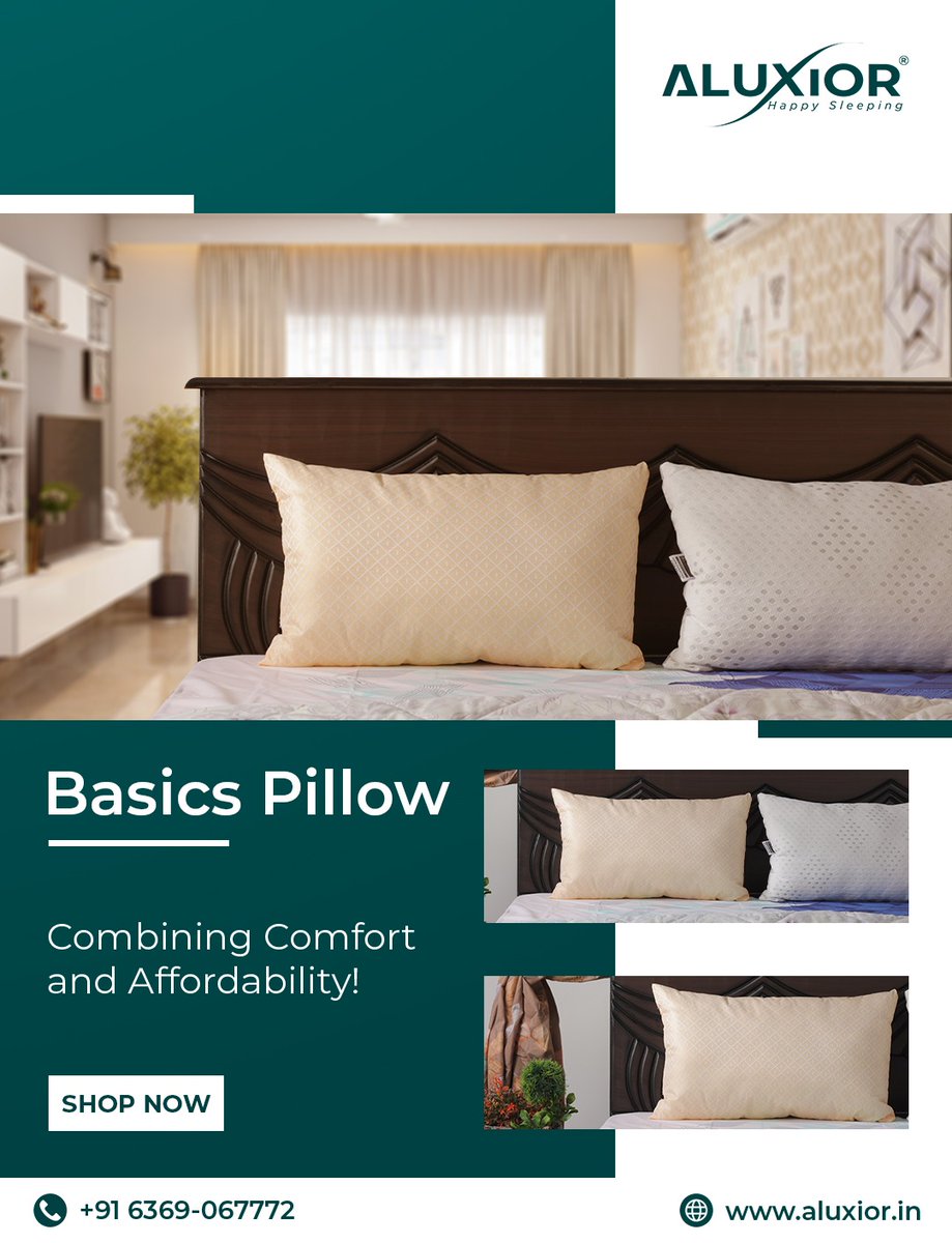 Our #BasicsPillow is the go to for something super comfortable, yet economic! Head to our website and order now! 

#aluxior #aluxiorpillows #pillows #pillowlove #pillowdesign #pillowshopping #comfypillow #ultrapremium #supremecomfort #comfortzone #shopnow #buypillows #buynow