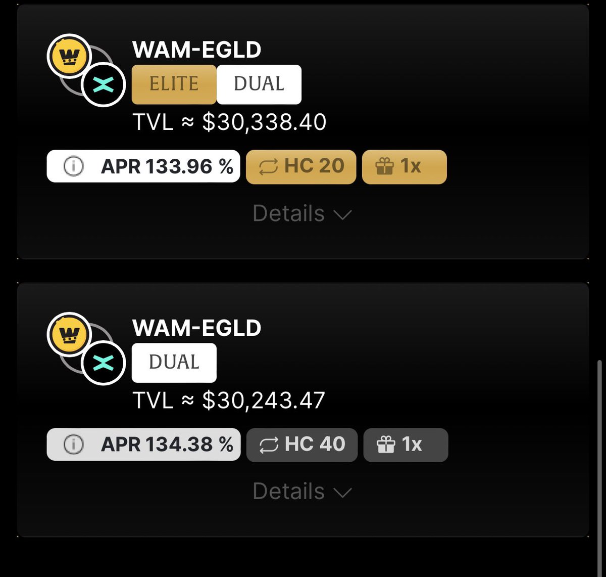 Dual Farms on <a href="/ProteoDefi/">Proteo DeFi 🔱</a> 🚀

Thanks to the recent partnership, 
the $WAM / $EGLD dual farms have arrived, with fantastic #APR for all to enjoy 💸

Check out the farms at:
dapp.proteodefi.com/farming

<a href="/MultiversX/">Multiversᕽ</a> #WAM #EGLD