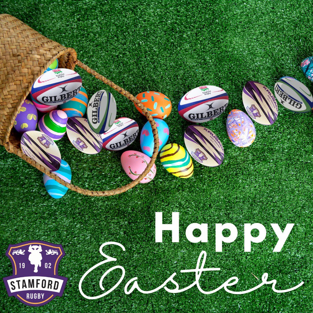 🐣🟣⚫️⚪️🐣

Happy Easter from Stamford Rugby Club 

🐣🟣⚫️⚪️🐣

<a href="/RFU/">Rugby Football Union</a> <a href="/Mercury1712/">Stamford Mercury</a> <a href="/RFUMidsClubSup/">RFU Midlands Club Support</a> <a href="/RutStamSound/">Rutland & Stamford Sound</a> <a href="/StamfordAFC1896/">Stamford AFC</a> <a href="/LightspeedFibre/">LightSpeed Broadband</a>