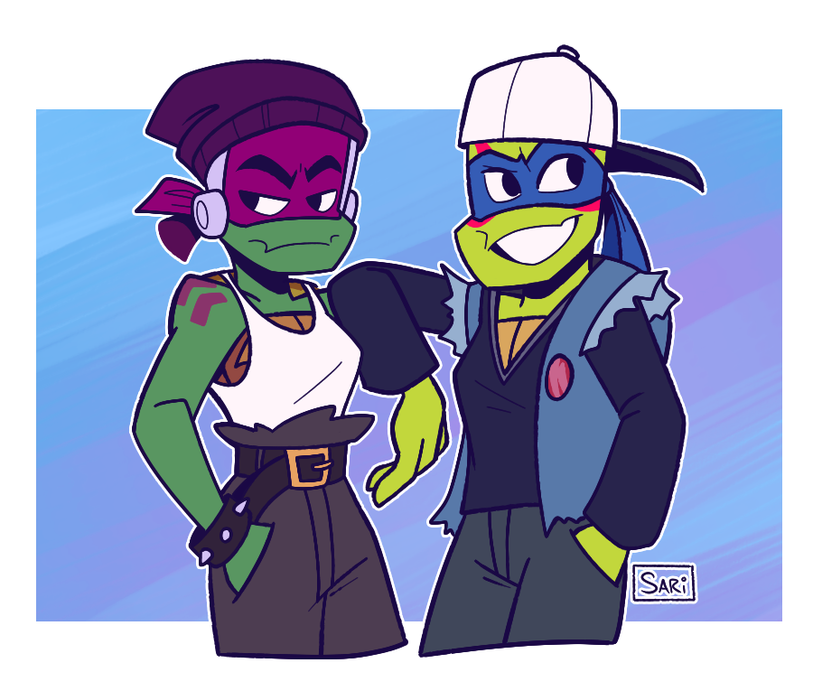 Day 9 of <a href="/zipzaizen/">Zipzaizen</a>'s Rise April Art Challenge: Style

You're so good, good, good. You got the goods.

#saverottmnt #SaveRiseoftheTMNT #riseaprilartchallenge #rottmnt #riseofthetmnt #rottmntdonnie #risedonnie #riseleo #rottmntleo #DisasterTwins