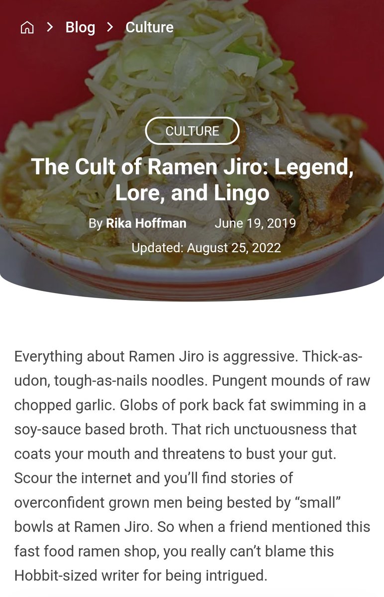 Tohri_mo's tweet photo. My American friends said jiro-ramen is Japanese cult🍜

The Cult of Ramen Jiro: Legend, Lore, and Lingo | byFood https://t.co/d7GGYCQuDo https://t.co/ozXrzCK9Ld