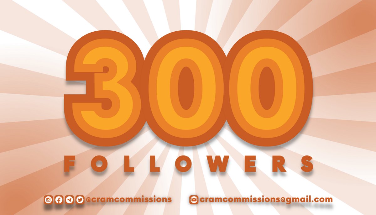 cramcommissions's tweet photo. We have reached another significant milestone. We have officially reached 300 followers! Thank you so much to my current and former clients, as well as to my mutuals!
#CramCommissions https://t.co/hZiT4Txwnj