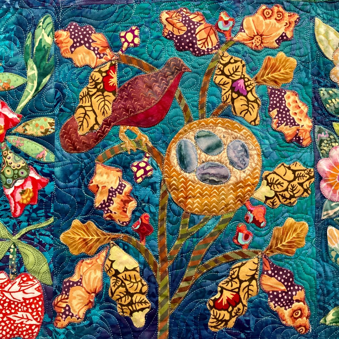 DovecotStudios's tweet photo. Happy Easter from Dovecot Studios 🐣
Featured Artwork: detail from 'Civil War Bride' (2019) as seen in Kaffe Fassett The Power of Pattern exhibition open now.
Book now: https://t.co/y9OscIo4j8
#easter #eastersunday #spring #quilt #quilting #thepowerofpattern https://t.co/N2FuG46Vkd