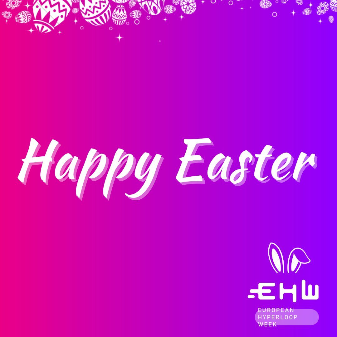 HyperloopWeek's tweet image. The EHW Team wishes you a very Happy Easter! 🐣
#europeanhyperloopweek #edinburgh #innovation #easter