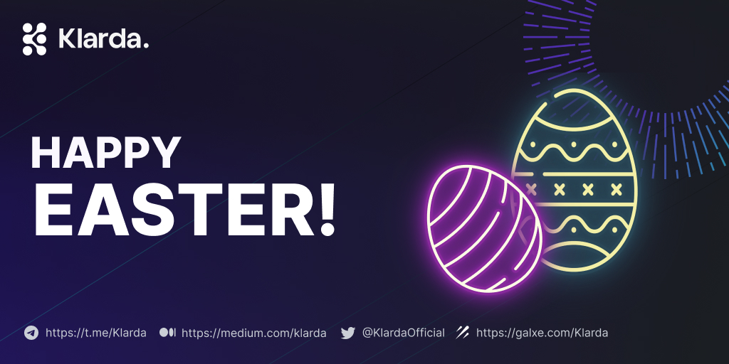 KlardaOfficial's tweet image. 🎉 Klarda wishes you an enjoyable Easter holiday with beloved ones. 

🚀 Klarda is here to make DeFi accessible to all via ultimate investment experience. So, we focus on better features everyday.

📌 Follow us to stay informed with real-time updates. 

#Easter #DeFi #Klarda