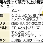 卵不足のあまりに卵に関するメニューが続々と姿を消す‼