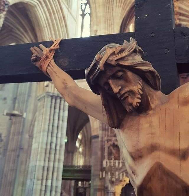 "The angell answered, &amp; sayd unto the women, feare ye not. For I knowe, that ye seke Jesus which was crucifyed; he is not here; he is rysen as he sayde" (Henry VIII's 1539 Great Bible) ➕🐣.