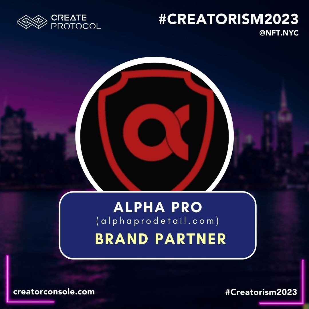 CreateProtocol's tweet photo. 📣Exciting news! We're thrilled to announce @alphaprodetail our brand partner for #CREATORISM2023 during @NFT_NYC!

👀 As an exclusive luxury membership club with access to exotic cars and private experiences, Alpha Pro is the ultimate one-stop-shop for exotics💯 https://t.co/TJWOhJ8bkl
