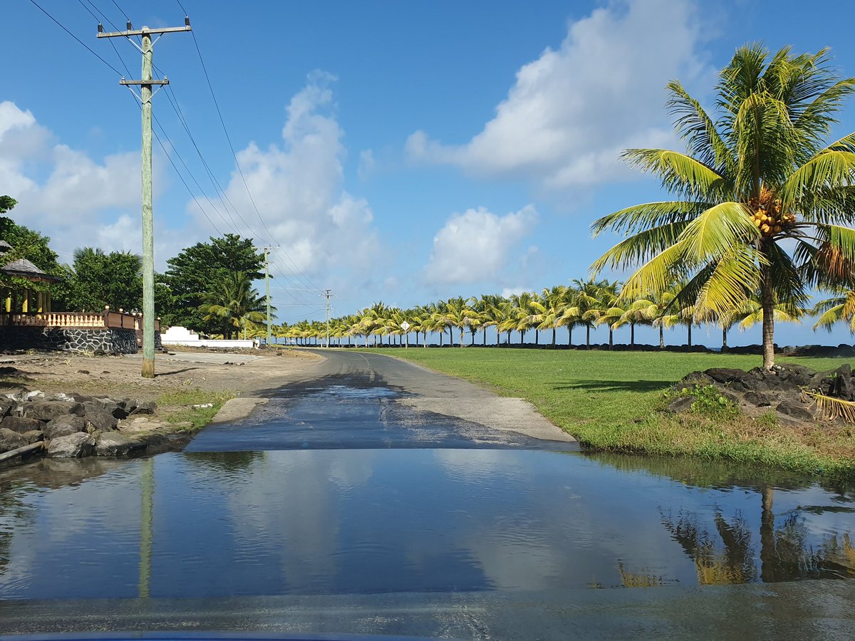 📍 Southern Coast of Upolu, Samoa
(i) Malaelā, Aleipata with a view of Namu'a Island, (ii) Catholic church at Saleapaga, (iii) occupant waving from a beach fale at Lalomanu, and (iv) entry into Lepā. These villages bore the brunt of the 2009 tsunami.
