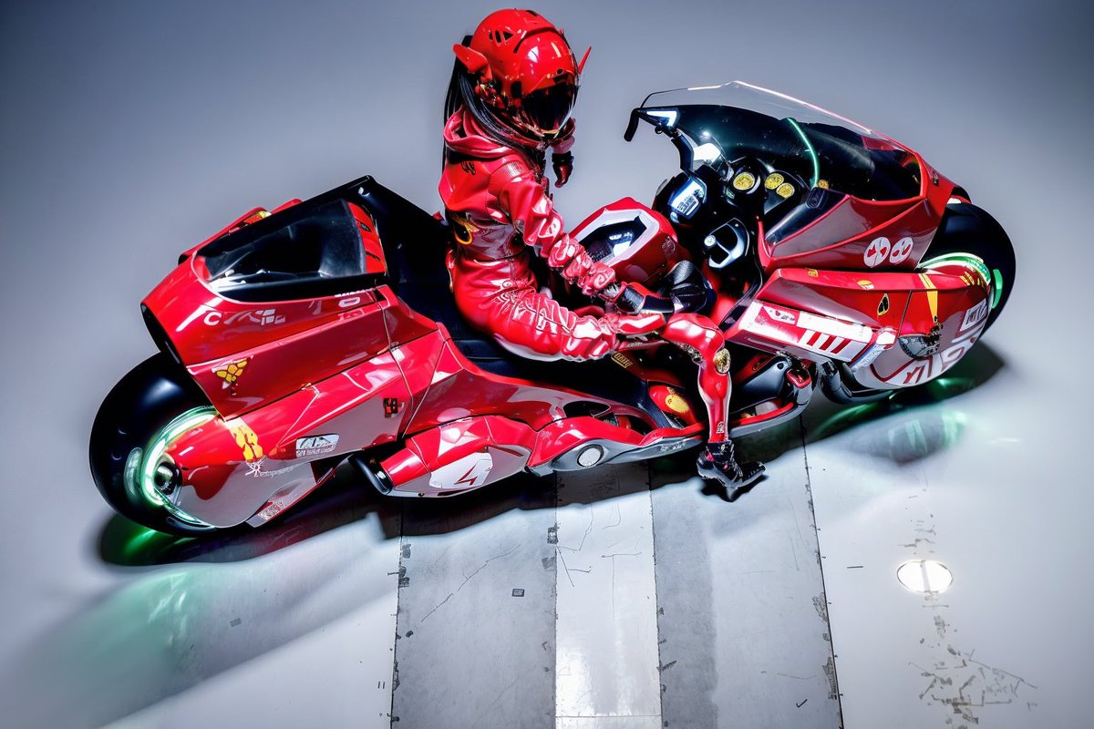 これがベストアングルかな
#AIphoto #AIart #cyberhelmet + #akirabike