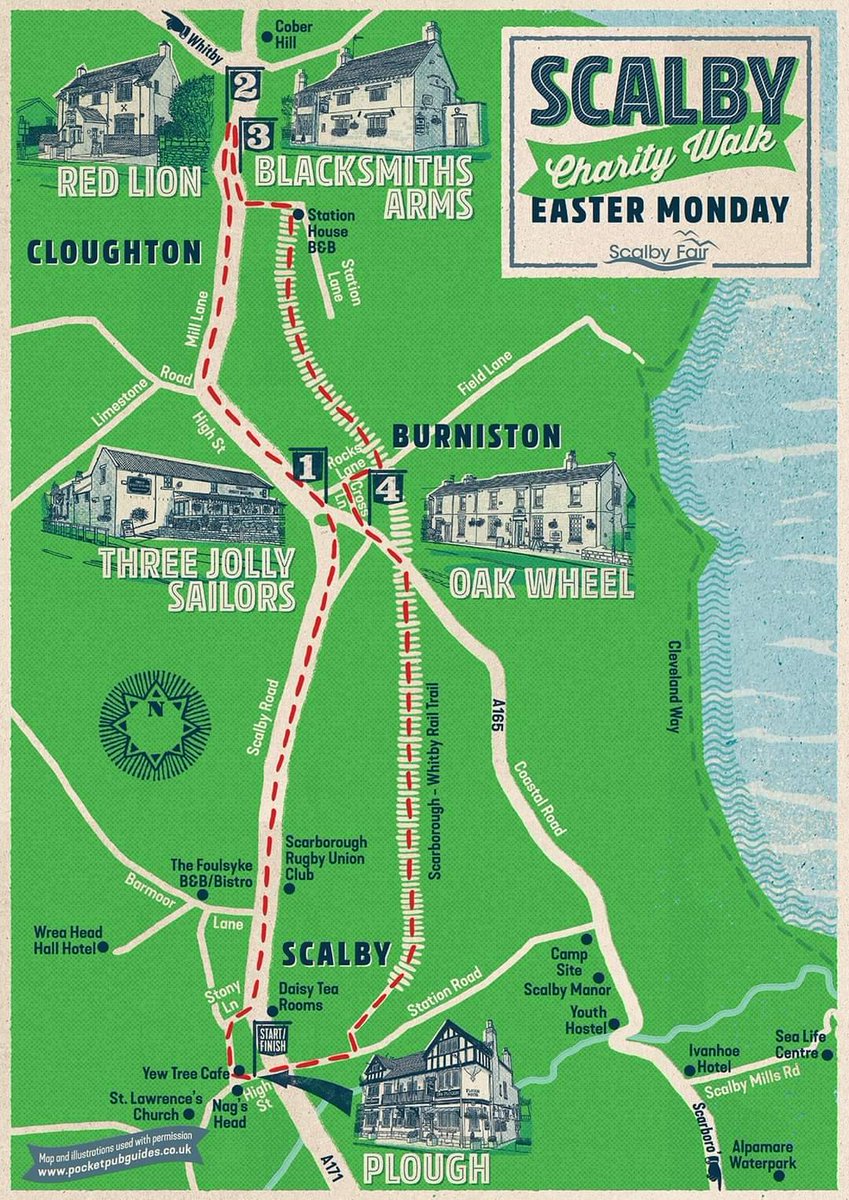 Not long to now until the next Scalby Charity Walk! Eek, if you haven't registered already you can register on the day from 0930 at The Plough.