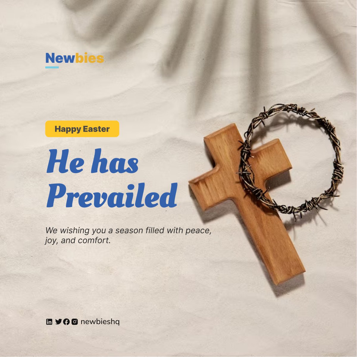 newbiesedge's tweet image. During this season of renewal, joy, and optimism, we wish you  a contemplative, tranquil Easter. 

Happy Easter , from all of us at Newbieshq.

#newbieshq #easter #happyeaster #easter2023