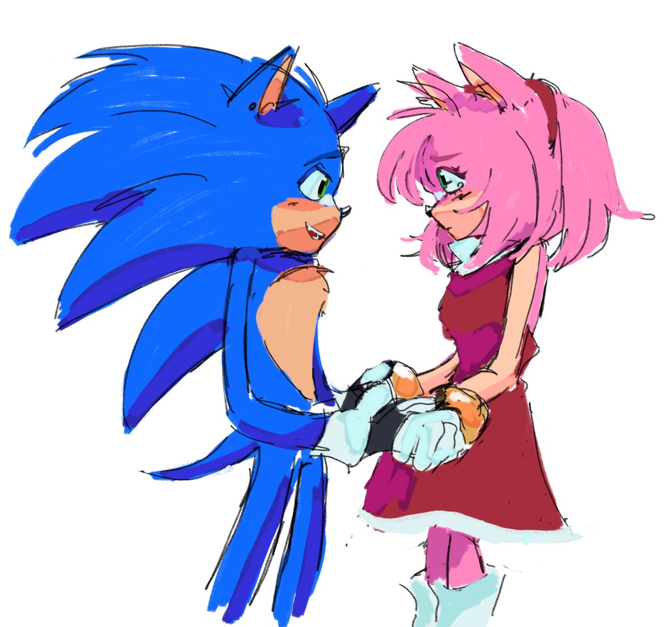 Piko🍓 on X: MOVIE SONAMY!!! #SONIC #SonicTheHedegehog #AmyRose #sonamy   / X