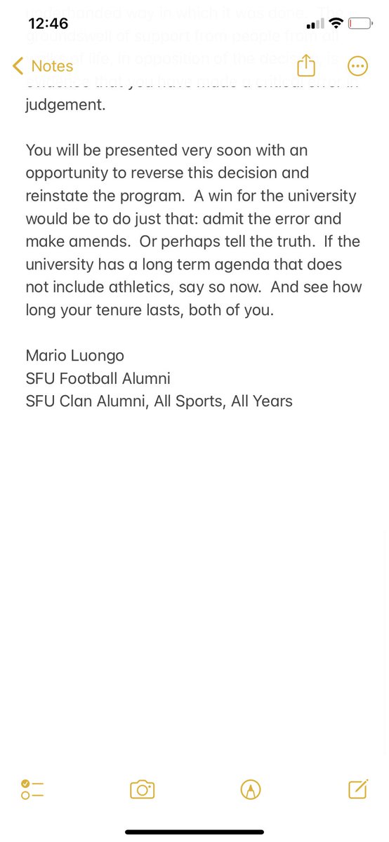 Sorry not the best job “copy and paste” I need to learn how to do that rather than screen shot and pasted! #SaveSFUFootball
