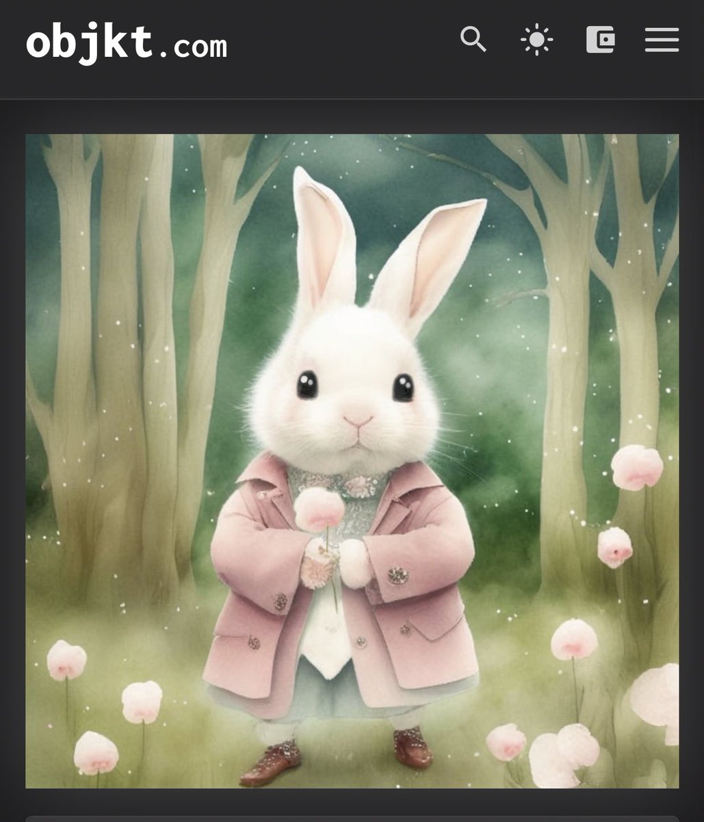 Ira76516994s's tweet image. Spring is full of this mimimi 
Love this rabbit from @ErdemNata #nfteaster #easternft #tezos