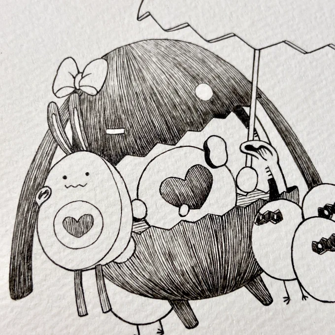 色塗り前のバブル達🖋 