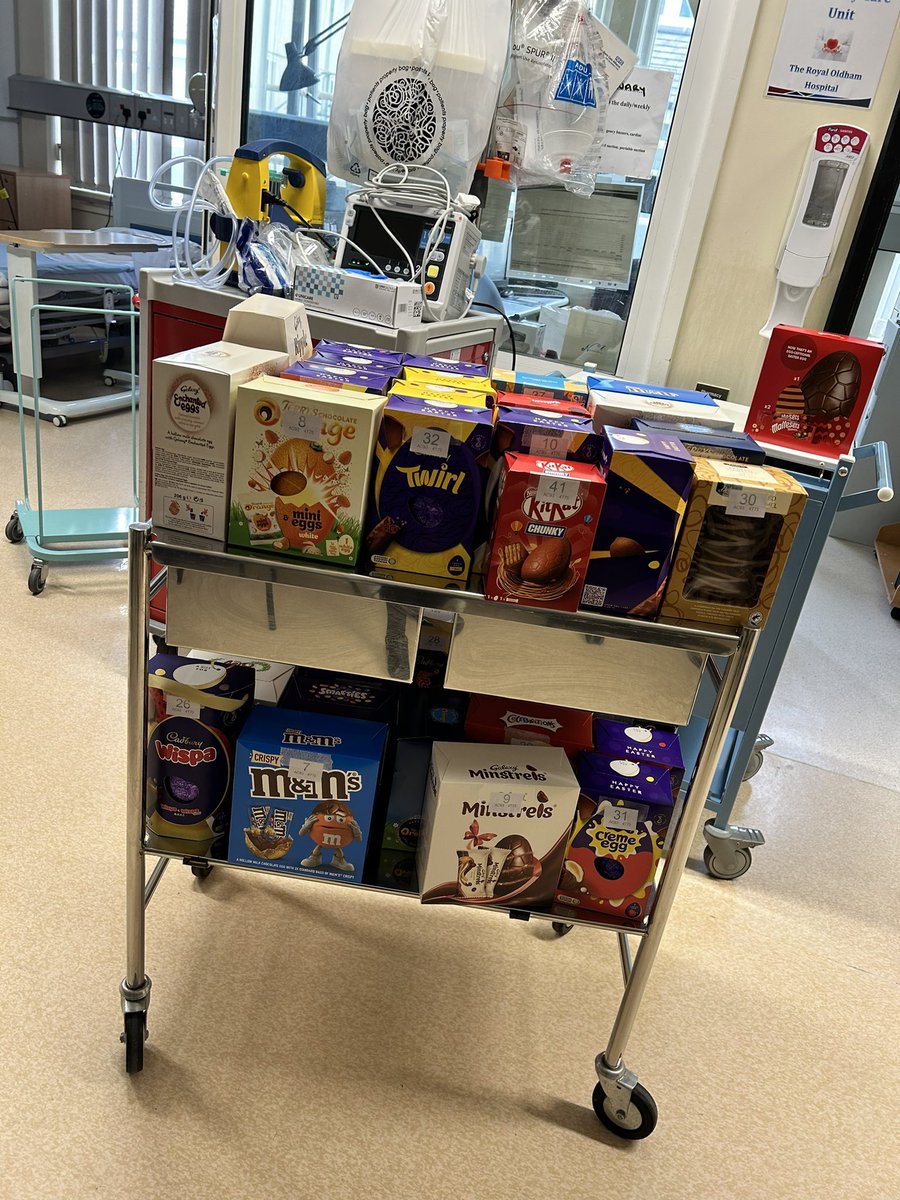 The Easter Bunny has been to <a href="/WardF8CCU/">Ward F8/CCU NCA-TROH 🫀</a>, kicked off the day with an egg hunt for the staff, a raffle for every patient to have an Easter egg and then a little game of pin the carrot on the bunny 🐰 🥕 <a href="/NCAlliance_NHS/">Northern Care Alliance NHS Foundation Trust (NCA)</a> <a href="/OldhamCO_NHS/">Oldham Care Organisation</a> <a href="/ClaireStott17/">Claire Stott</a> #NHS #easter