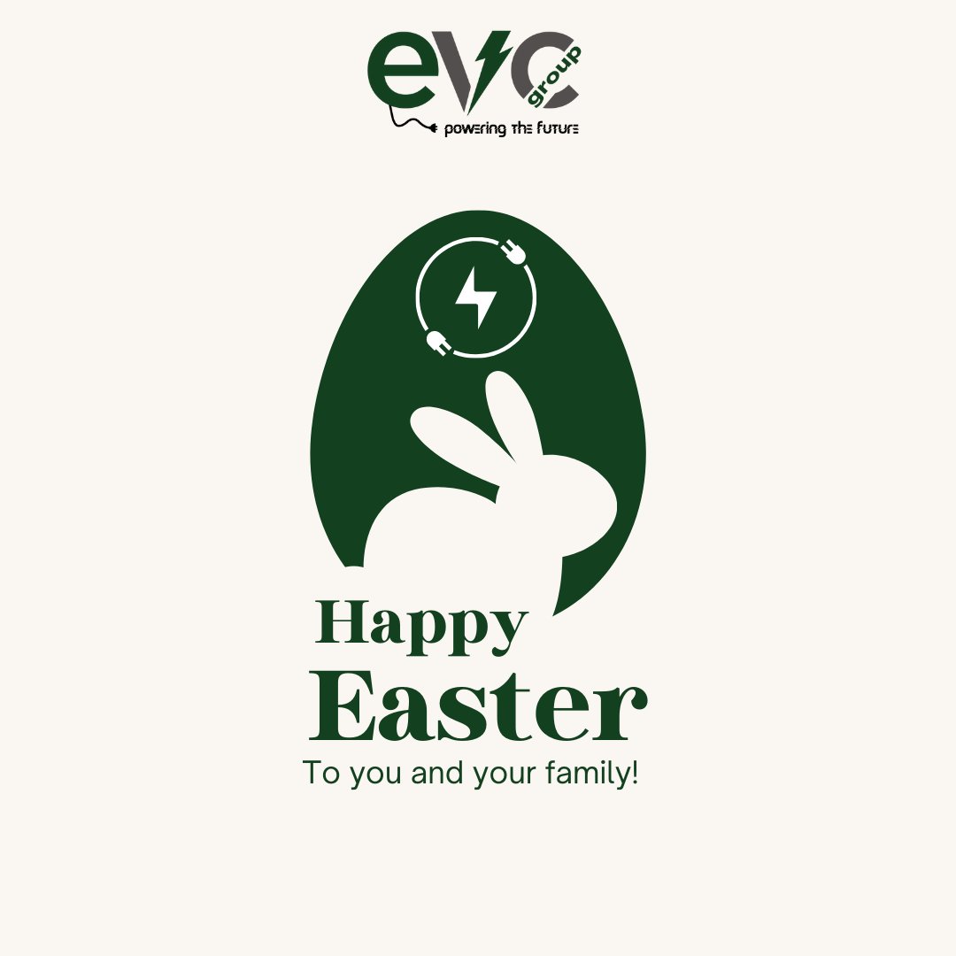 Happy Easter from the entire EVC team! To start your EV journey today, contact us now: 0800 083 8985 enquiries@evcgroup.co.uk evcgroup.co.uk