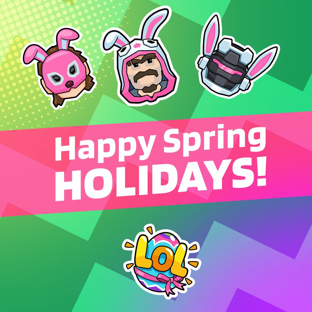 We're feeling egg-ceptionally hoppy this holiday! 🐰

Celebrate the Spring Holidays with the exclusive time-limited Skins and Stickers in 1v1.LOL, available only for a short time! 🐇💨