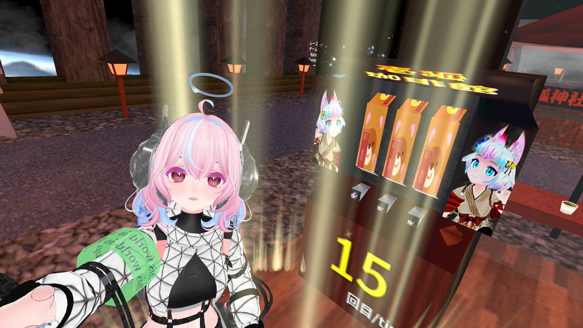 5A0R1_T0R1NA's tweet image. 作者さんに夜空の時にスロットを揃えれば打ち上げ花火を眺めながらライドアトラクションを体験できることを教えてもらったのでやってきました。
達成感とご褒美がある感じで楽しかったです
いちこん宇宙カフェ3号店 V14.2 IchiKonUchuCafe3rd #Unity2021 対応 cluster.mu/w/8042e9c1-0e3… #cluster