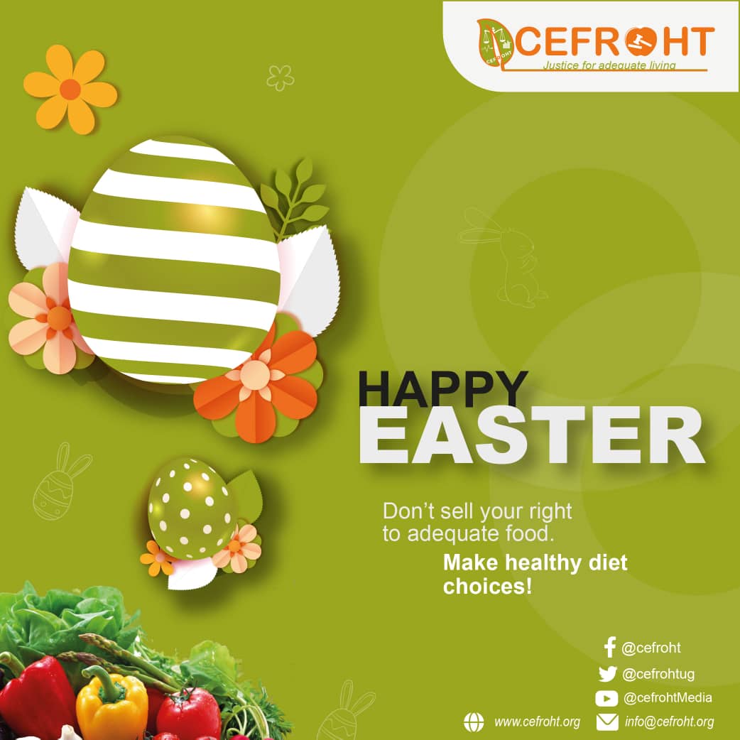 @CefrohtUg  wishes you a happy Easter,your diet is a bank account,good food choices are good investments.@AgroecologyMap @GMOFreeUSA @NankingaCathie @slowfooduganda @GMWatch @FundAgroecology @davidkabanda @WDBenjamin2 @Jonah78329379 .