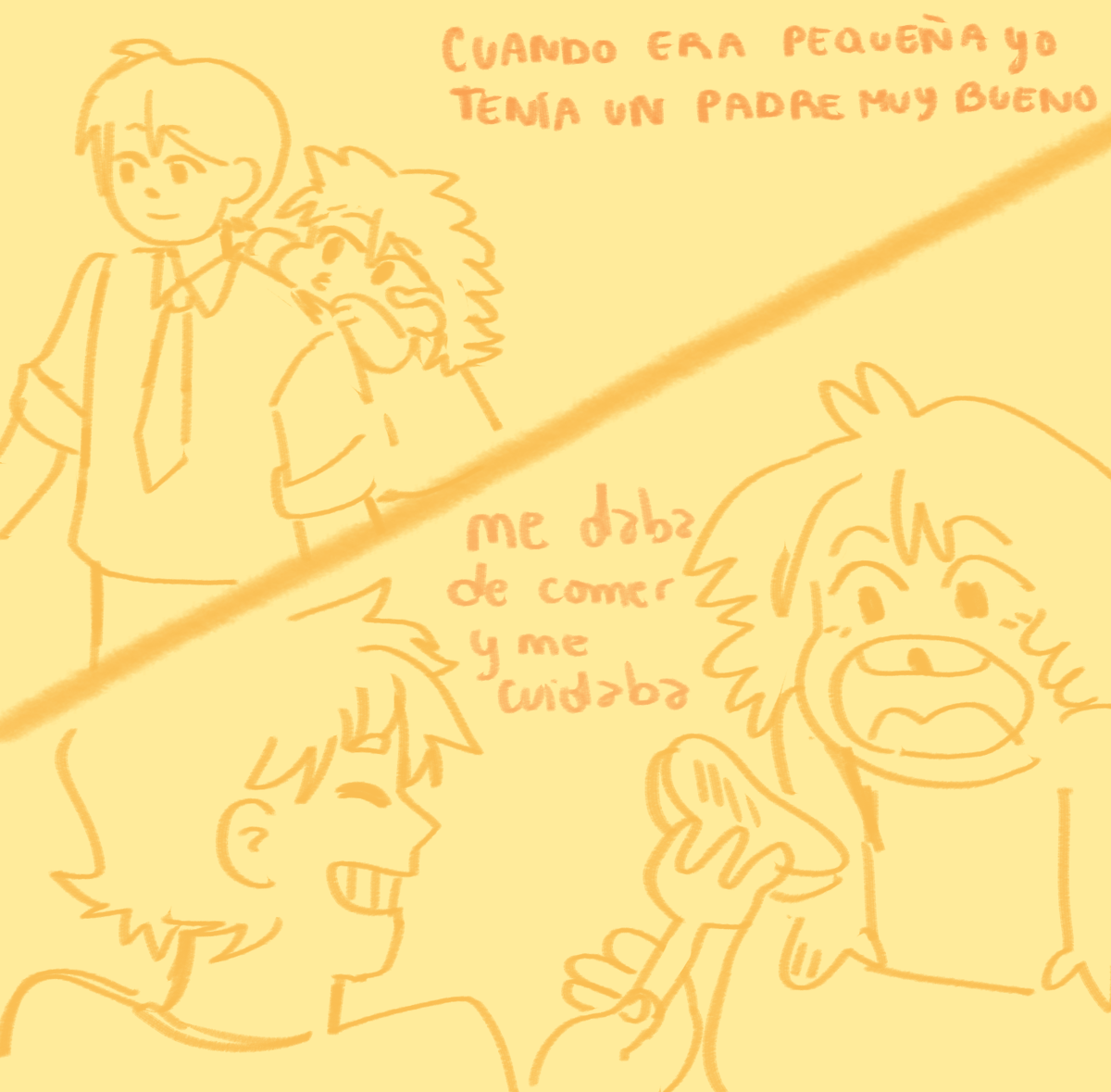 RedAimQ's tweet image. Papá ya no existe 1/4