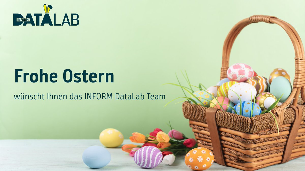 inform_datalab's tweet image. Das INFORM DataLab Team wünscht Ihnen frohe Ostern und schöne Feiertage! 🐰

#happyeaster #Ostern #dataanalytics #datamanagement #datastrategy #datascience