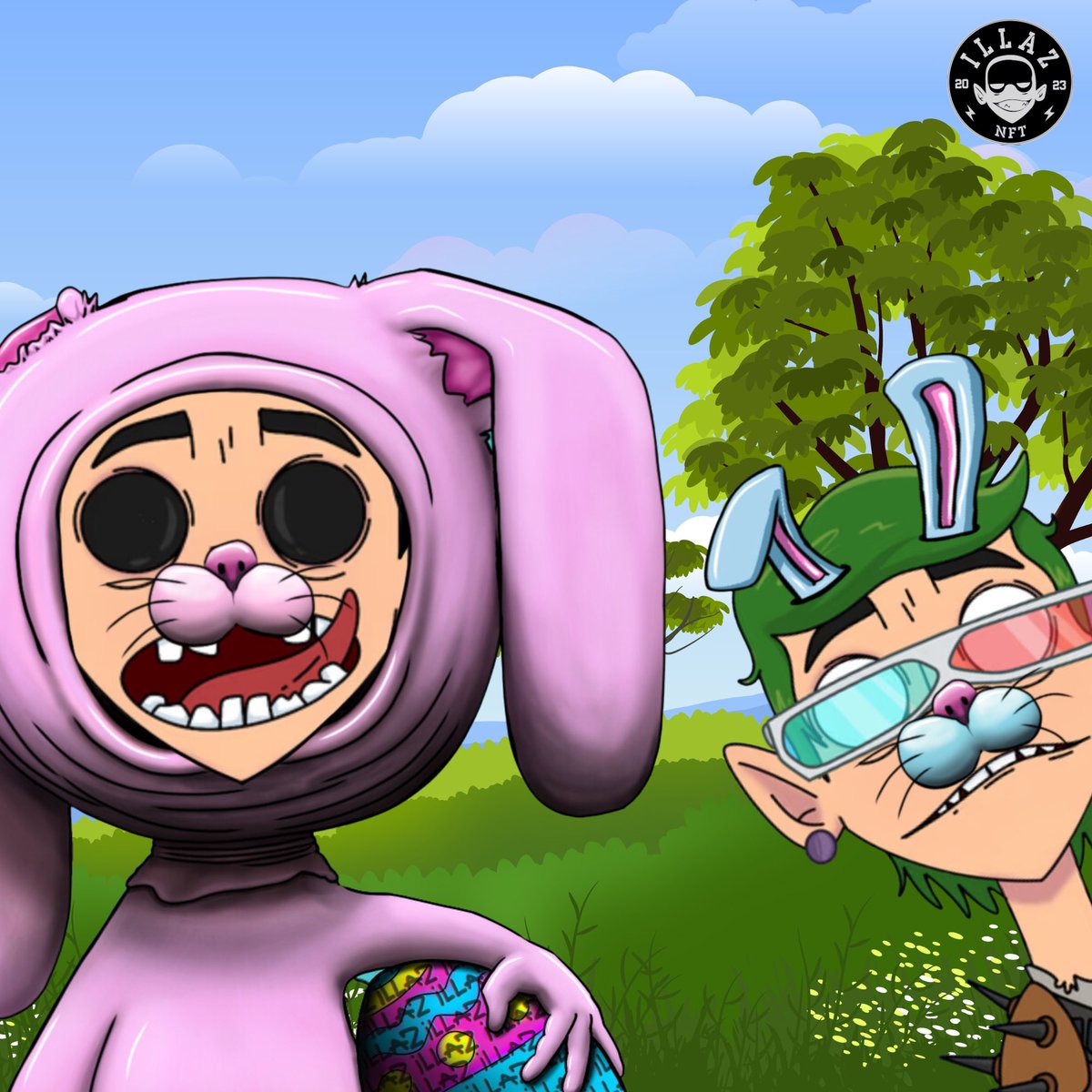 theillaznft's tweet photo. Gm gm #illaz  ☀️

Happy Easter fam🐣
The illaz are dressing up for Easter.

Customise your #illaz at https://t.co/nbXb9KF9RT

#Easter #NFT #ETH #Customz https://t.co/pEN9pmh1AP