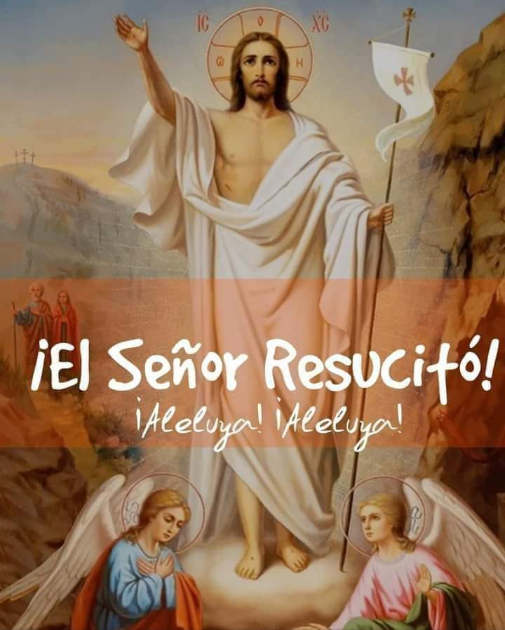 Gloria alabanza Jesucristo enviado de Dios honra externa para toda la vida por tu sacrificio y sufrimiento en la cruz para salvación de la humanidad. Domingo de Resurrección.