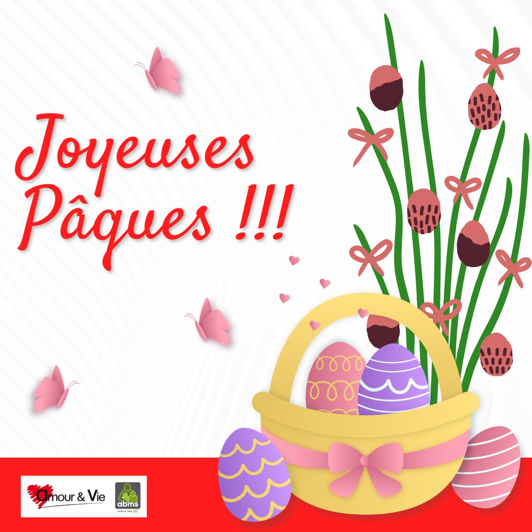 amouretvieabms's tweet photo. Ce jour où la communauté chrétienne ⛪ célèbre la résurrection du Christ ✝️ qui est symbole de la victoire ✌️ de la lumière ☀️ sur les ténèbres🌚, @amouretvieabms se joint à toi et ta famille pour vous souhaiter une bonne fête🎈 de Pâques 🐰🥚

#FetesDePaques 
#Renouveau
#Pâques https://t.co/1WbBoqQ4gr
