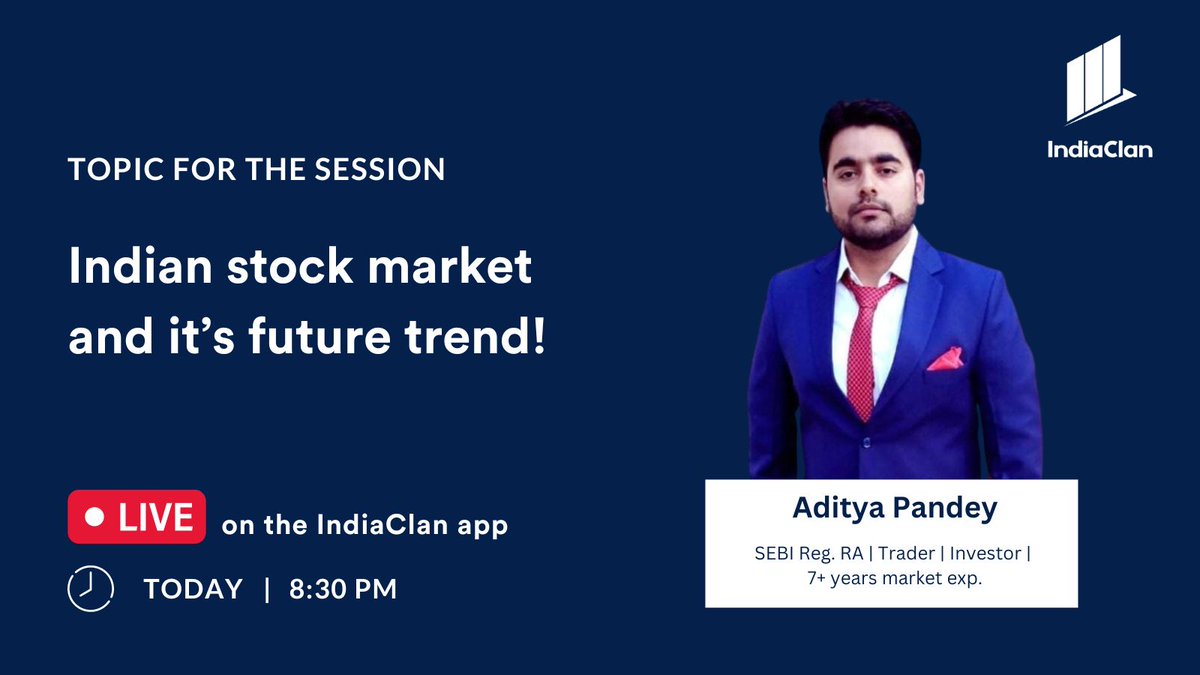 saditya10p's tweet photo. Watch me Live on IndiaClan app where I will be sharing some deep insights about the market and how it is going to behave in coming future 📈

Link : https://t.co/zaEyGmvHkL https://t.co/ut8tTbfWMx