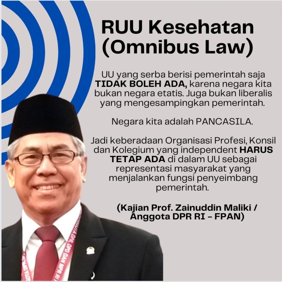 Organisasi Profesi yang kuat dan mandiri adalah keniscayaan di semua negara dan seharusnya hanya satu untuk setiap OP untuk menjaga soliditas dan perjuangan profesi bersamasama