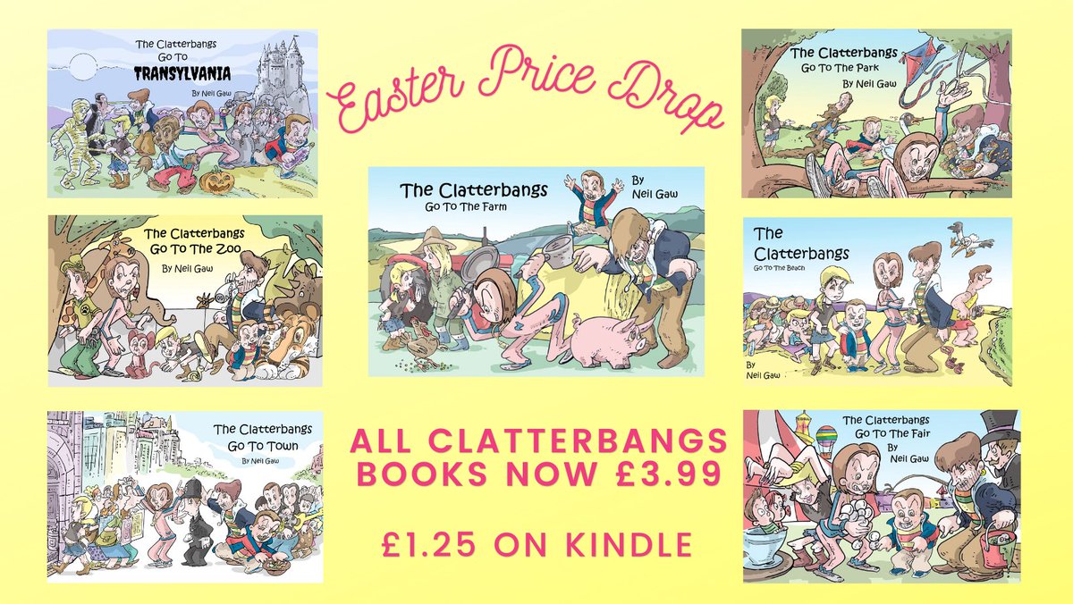 Happy Easter!!! All 7 books are on offer for just £3.99! Get your Easter bargain today #childrensbooks #childrensauthor #kidsbooks #author #theclatterbangs #BookLover