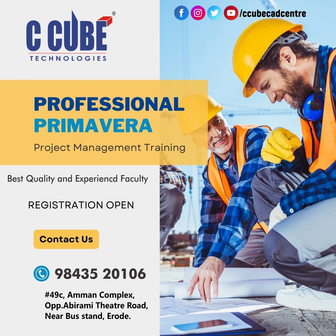 ccubecadcentre's tweet image. Lets Schedule Our Task To Automate Our Works By Learning Oracle 𝐏𝐫𝐢𝐦𝐚𝐯𝐞𝐫𝐚 At 𝐂 𝐂𝐔𝐁𝐄 𝐂𝐀𝐃 𝐂𝐞𝐧𝐭𝐫𝐞 - Erode Register Now!
#primavera #projectmanagement #oracleprimavera #primaveratraining #primaveraerode #primavraonline