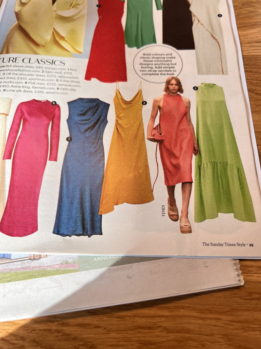 Good to see this beautiful eco conscious Asceno Lime Silk Dress in The Sunday Times Style today #SundayTimesStyle #Asceno #SilkDress #sustainablefashion #ecoconscious #minimiseourhumanfootprint