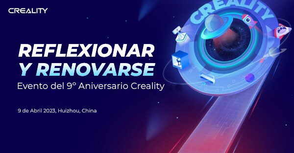 #Creality celebra su #9noAniversario HOY, 9 de abril! Ya son 9 años de #REFLEXIONAR y #RENOVARSE. Lanzaremos nuevos productos de #impresión3D. El evento se transmitirá EN DIRECTO desde China.

Conéctate aquí el 9 de abril a las 7:00 AM: creality.la/9noAniversario