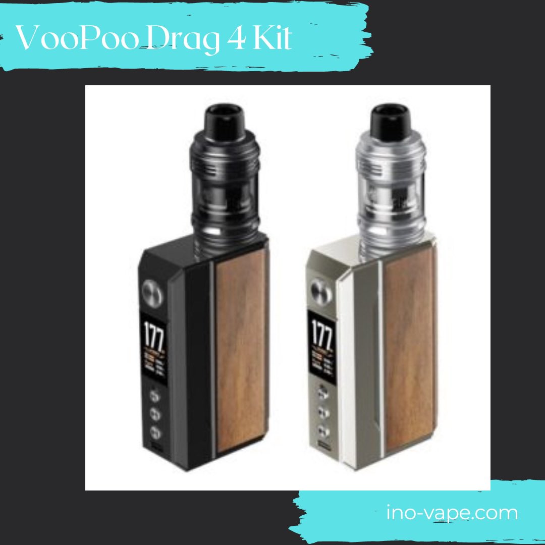 InovapeLtd's tweet photo. VooPoo Drag 4 Kit
- 177W of power, when powered by dual 18650 batteries
- PNP coil range compatible
- Top airflow helps reduce leaking 
- New U-Force L tank https://t.co/EbsUmxVhM3