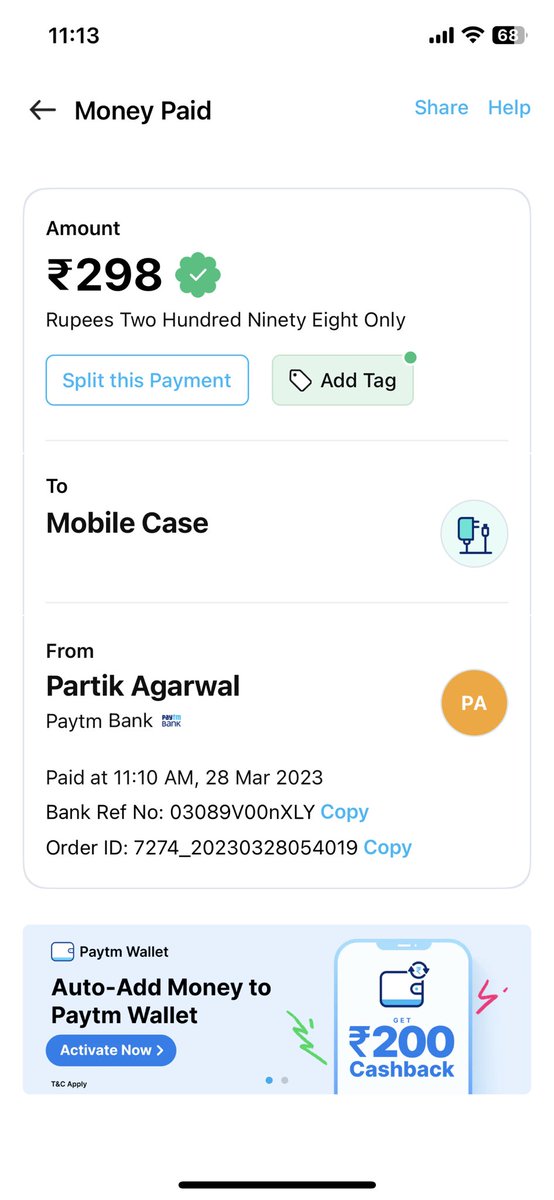itzzpratik's tweet photo. @Paytm  @Paytmcare  @PaytmBank 
How you all allow all the fraud websites your payment gateway for the payment because of you I got scammed thinking it to be genuine website.. please help me get my 298 money back https://t.co/nOHDpfUnhq