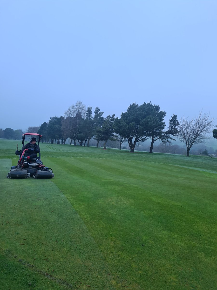 Greens cut, holes changed and bunkers raked ready for todays betterball competition!