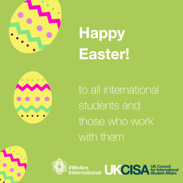 UKCISA's tweet photo. Wishing a very happy #Easter to those who celebrate!
#Easter2023 #UKCISA #WeAreInternational https://t.co/cf5z2t83OV