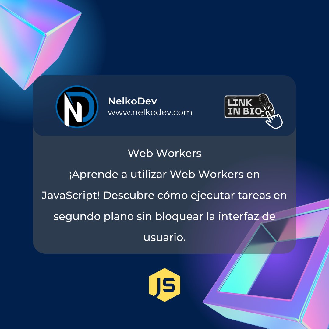 nelkoDev's tweet image. ¡Aprende a utilizar Web Workers en JavaScript! Descubre cómo ejecutar tareas en segundo plano sin bloquear la interfaz de usuario. #JavaScript #WebWorkers #Multithreading #DesarrolloWeb #Programación