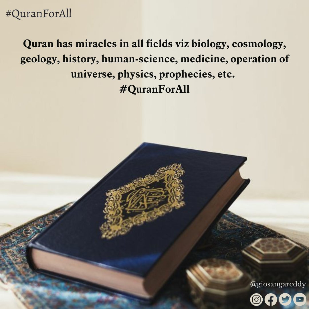 giosangareddy's tweet photo. #Quran Never changed. Never altered. Millions memorized it. Billions read it. Wondered Why?
#QuranForAll https://t.co/gpheOhgyjp
