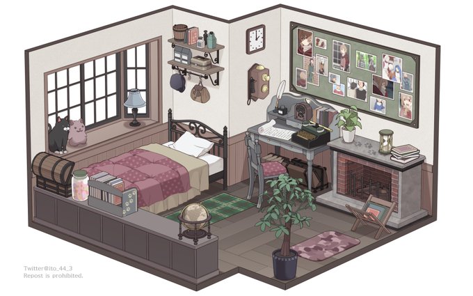 「bed wooden floor」 illustration images(Latest)