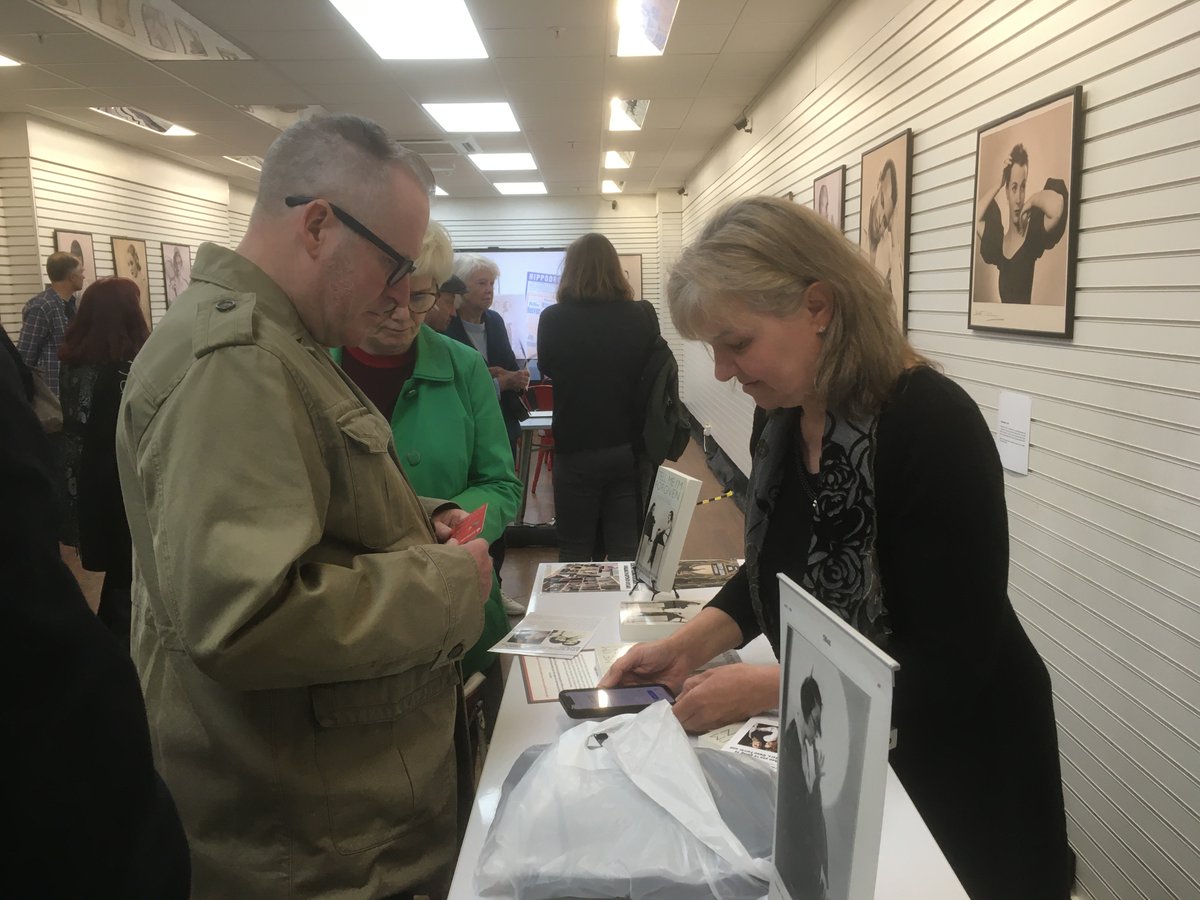Alison Child’s book signing of “tell me I’m forgiven” inside the Dorothy exhibition! The book is about two of Dorothy Wilding’s sitters Gwen Farrar and Nora Blaney. (A limited number of signed copies are stocked in our gift shop!) 📚