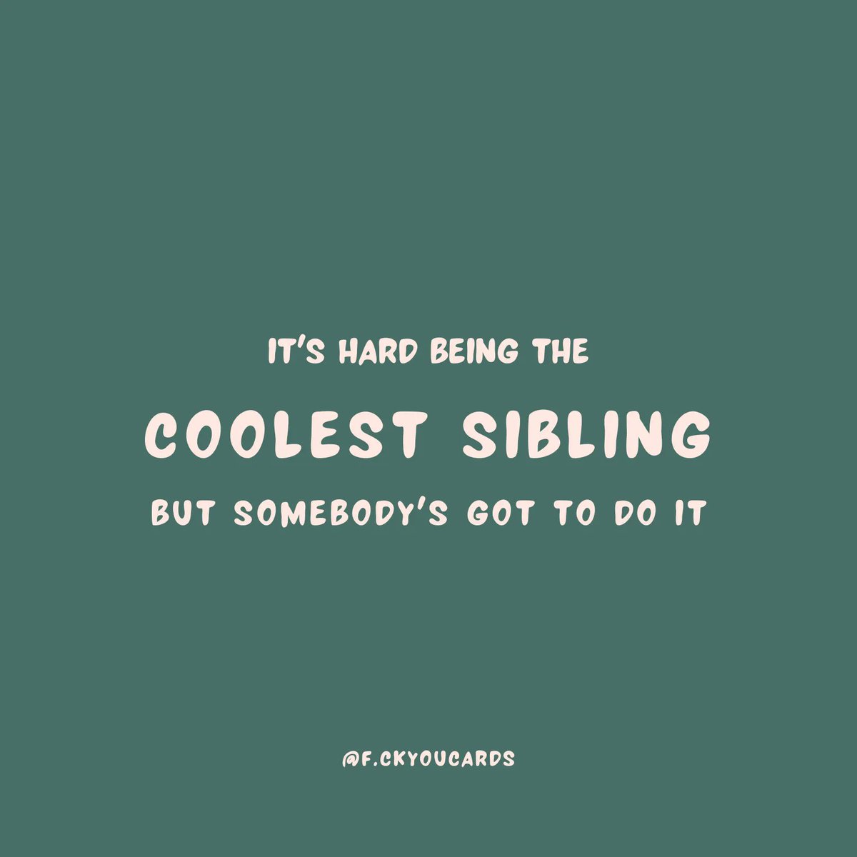 It's National SiblingsDay tomorrow! ❤️‍🔥 

😈 Tag &amp; share with a sibling to let them know the weight you have to carry for the family    

😏 Follow and come back tomorrow for more shades to throw at your siblings 

#siblingslove #siblingrivalry #SistersLove #BrothersLove