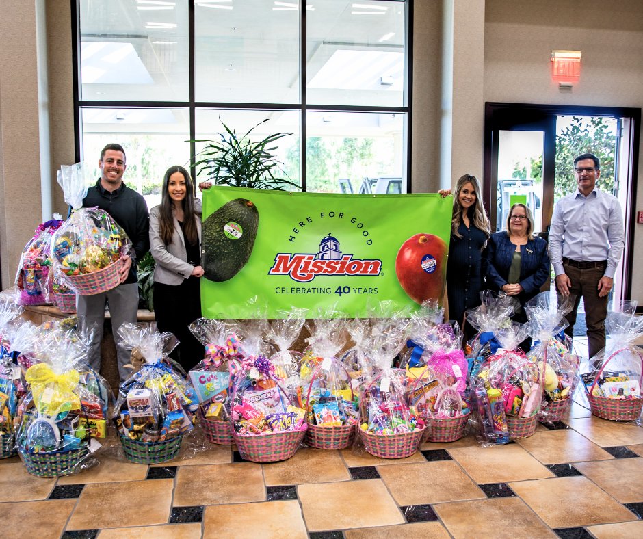 Happy Easter from Mission Produce! This year as part of our #HereForGood campaign, we made easter baskets for the Boys & Girls Club of Santa Clara Valley @bgclubscv, supporting their mission to serve the Fillmore, Piru, and Santa Paula communities. #HappyEaster #Easter2023